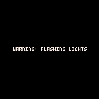 screenshot showing the flashing lights warning